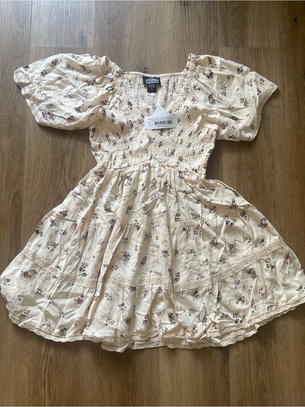 Angie Cream Floral Women’s Dress